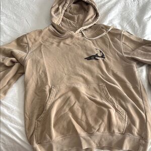 Tan Hooded Sweatshirt with Kangaroo Pocket